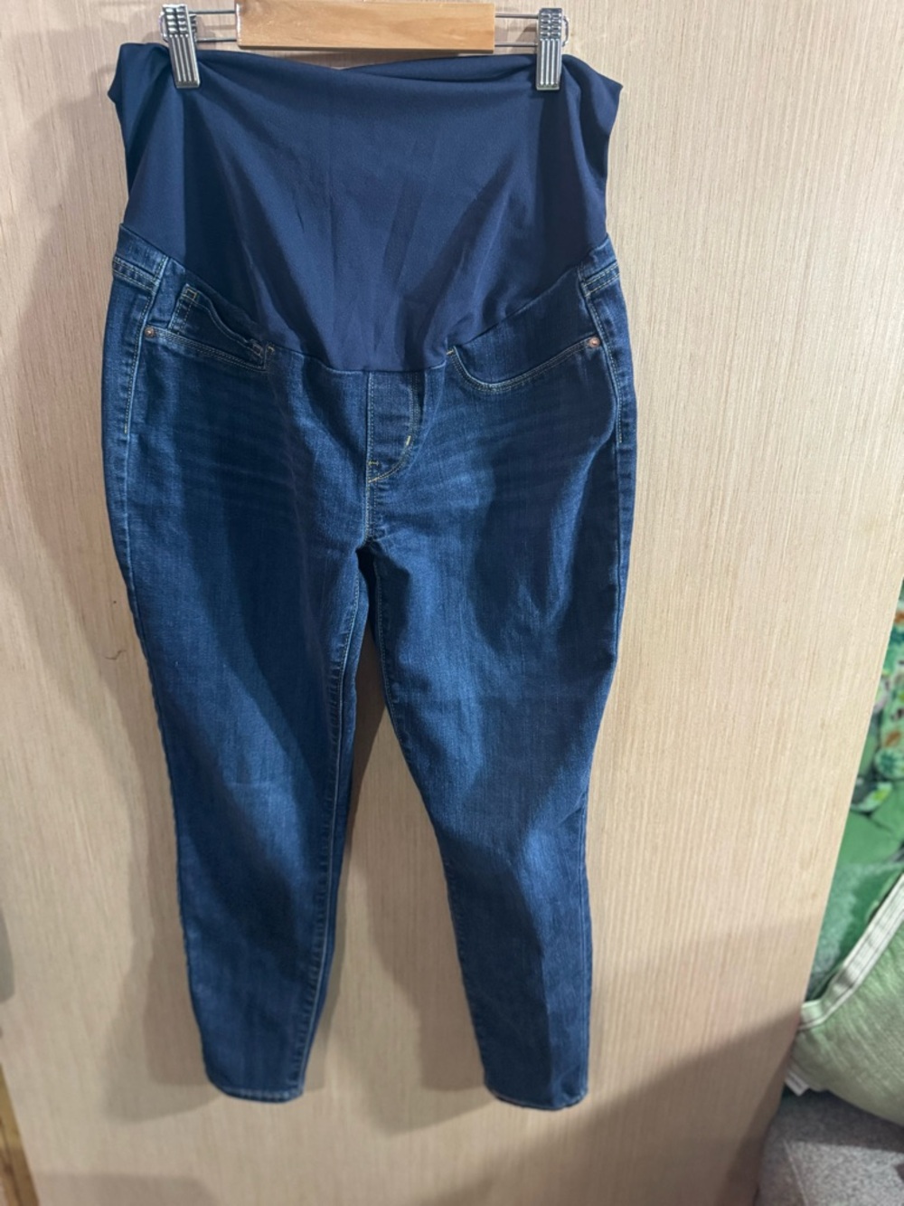 Signature Levi Strauss Navy Blue Maternity Skinny Jeans Size Large